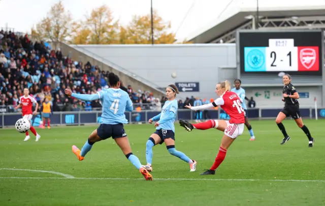 Arsenal's Chloe Kelly scores their second goal