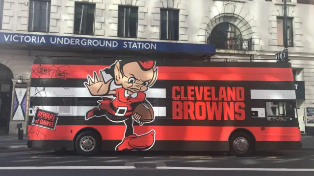 Cleveland Browns bus in London