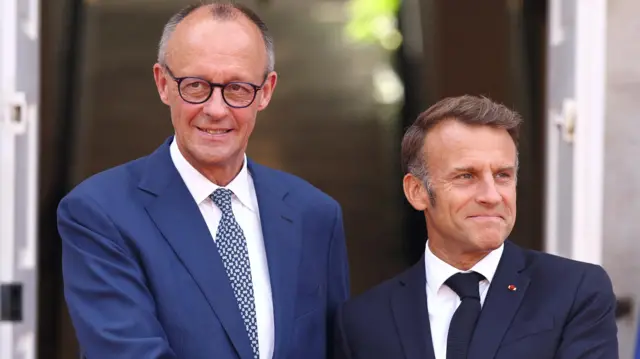 German Chancellor Merz and French President Macron