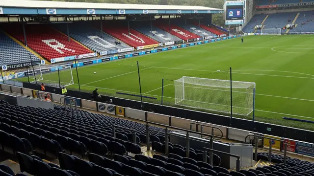 A general view of Blackburn Rovers' stadium Ewood Park