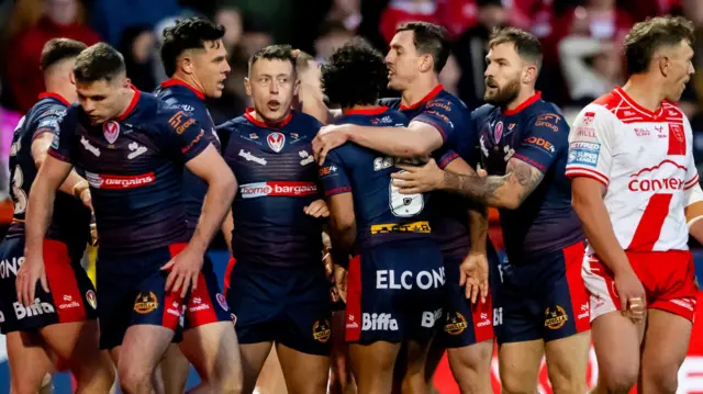 St Helens celebrate
