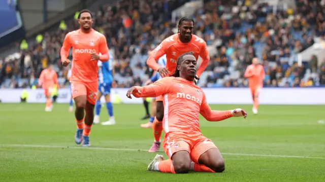 Brandon Thomas-Asante of Coventry City celebrates a goal 0-2
