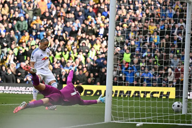 Noah Okafor scoring a goal