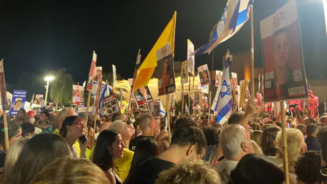 Large crowds gathered in Tel Aviv
