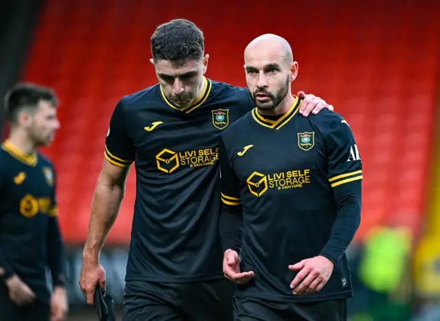 Scott Pittman (right) at full-time