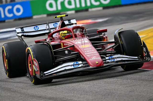 Ferrari's Lewis Hamilton during Singapore Grand Prix final practice