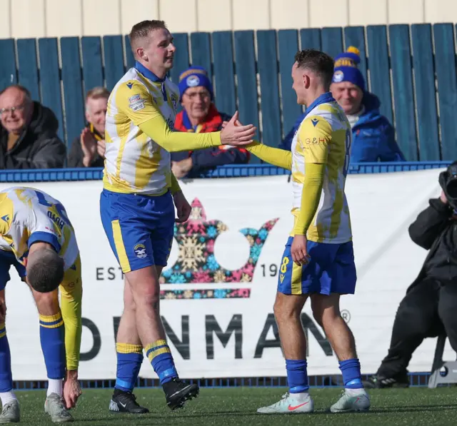 Ben Cushnie celebrating his goal