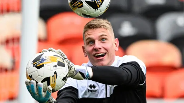 Dundee United goalkeeper Yevhenii Kucherenko