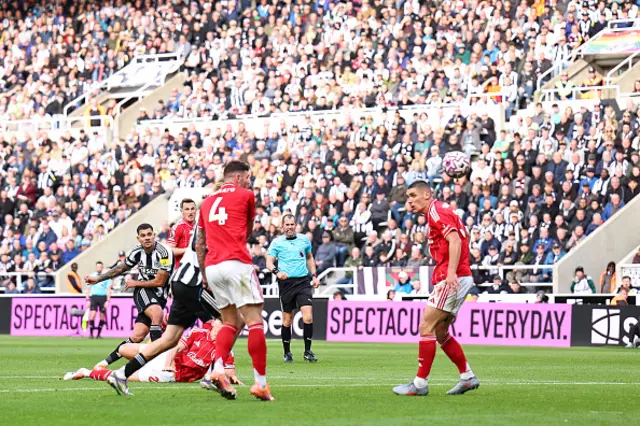 Bruno Guimaraes of Newcastle United scores