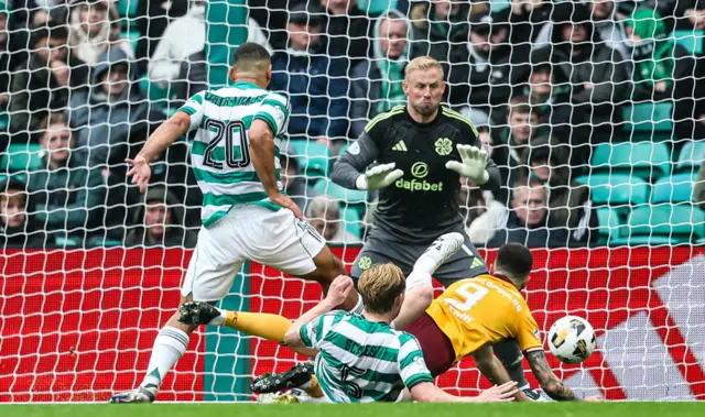 Motherwell's Apostolos Stamatelopoulos scores to make it 1-1