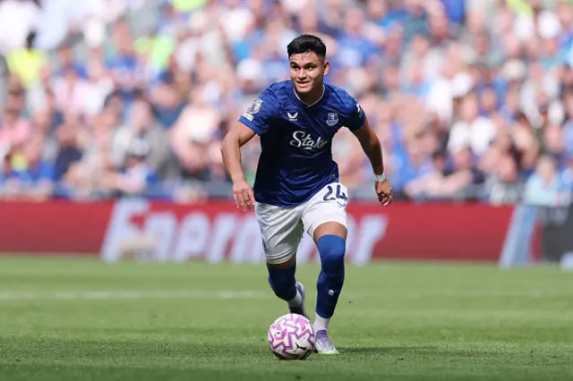 Charly Alcaraz of Everton on the ball