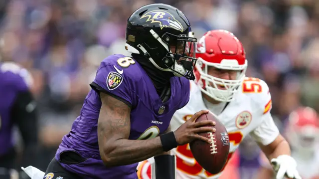Lamar Jackson of the Baltimore Ravens in the NFL