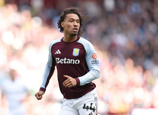 Boubacar Kamara of Aston Villa looks on