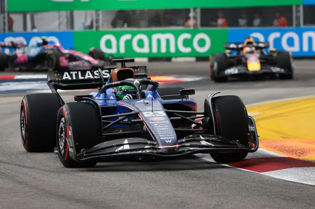 Alex Albon on track in Singapore