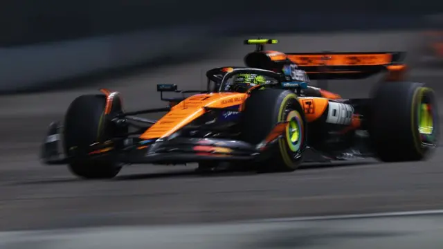 Lando Norris in action