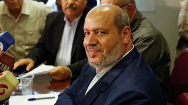 Hamas politburo member Khalil al-Hayya attends a news conference in Damascus, Syria October 19, 2022