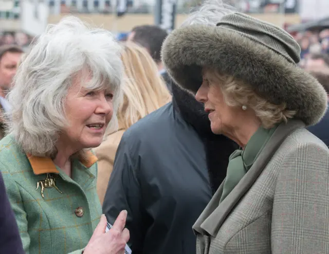 Dame Jilly Cooper and Queen Camilla