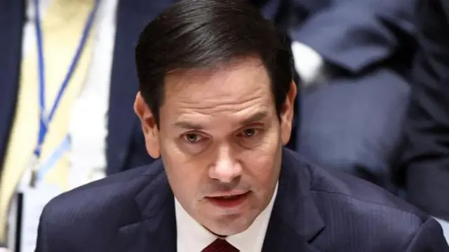 US Secretary of State Marco Rubio pictured on 23 September 2025