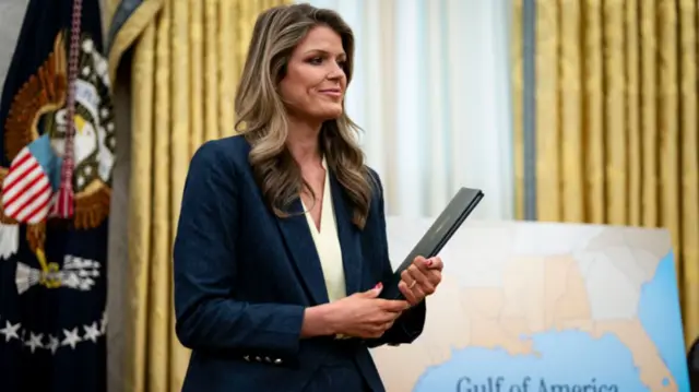 Lindsey Halligan in the Oval Office