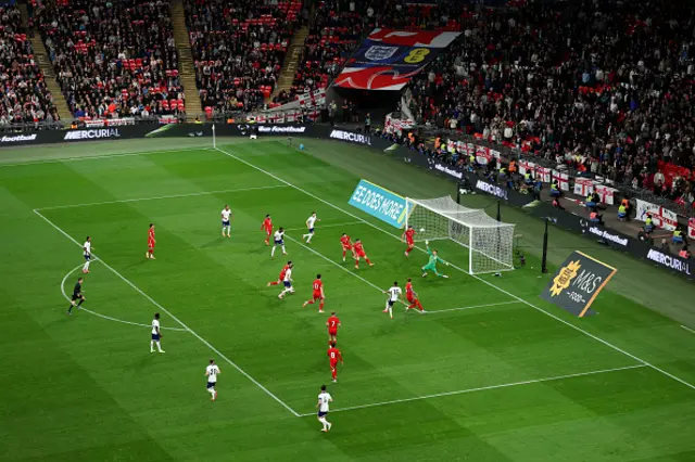 A general view as Morgan Rogers of England takes a shot