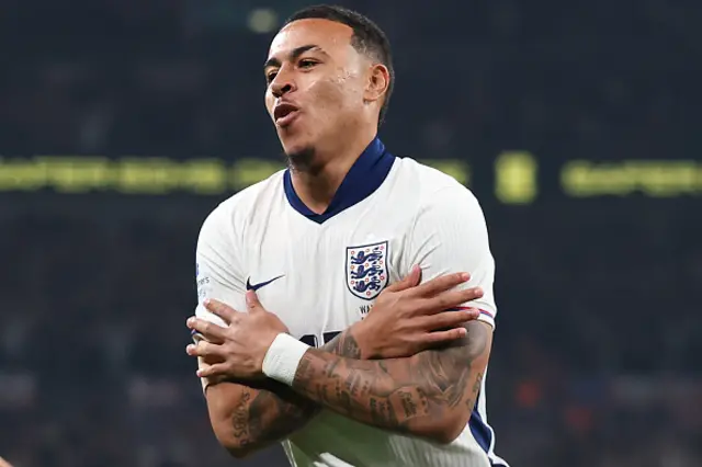 Morgan Rogers of England celebrates