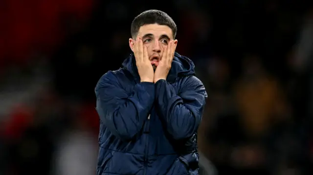 Greece's forward Christos Zafeiris reacts following the 2026 World Cup Group C qualifier football match between Scotland and Greece