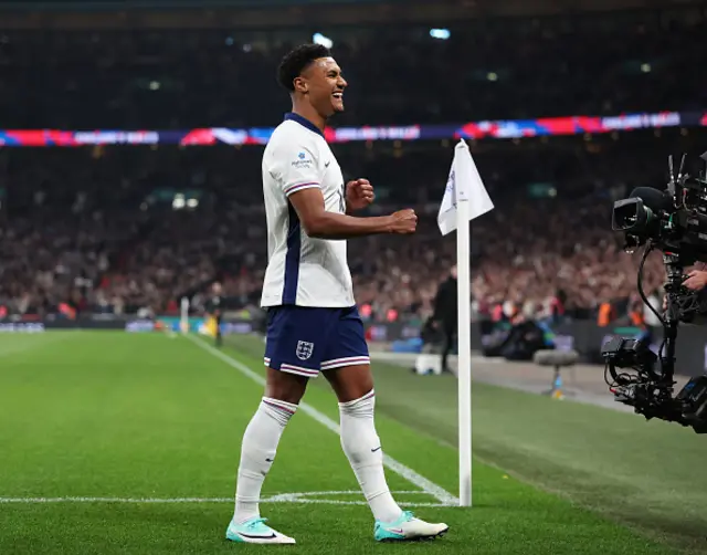 Ollie Watkins of England celebrates