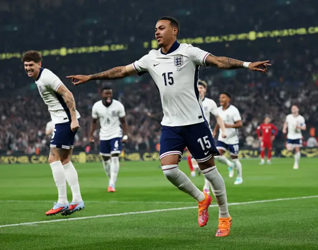 Morgan Rogers of England celebrates