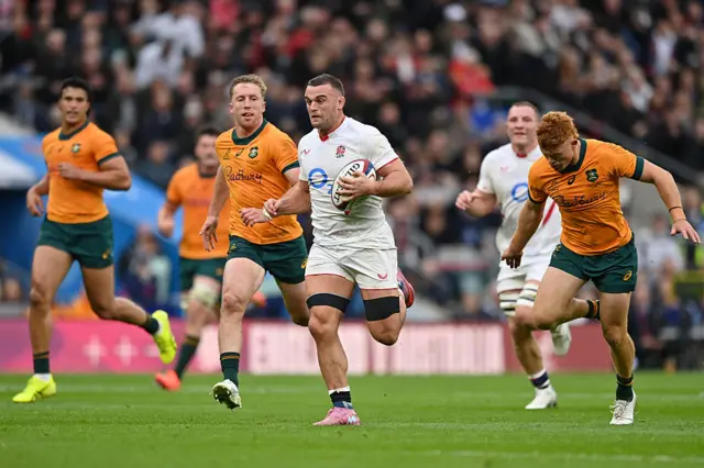 Ben Earl before scoring his try