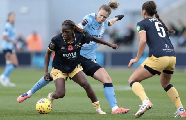 West Ham United's Viviane Asseyi in action