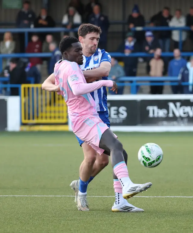 Action from Coleraine vs Glenavon