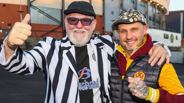St Mirren and Motherwell fans