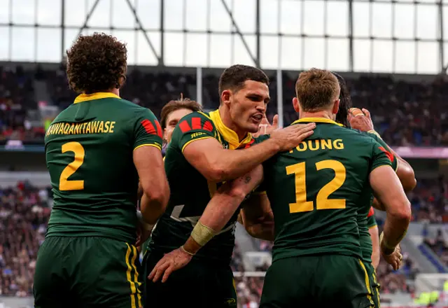 Australia's Hudson Young celebrates scoring