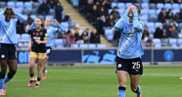Manchester City's Yui Hasegawa reacts