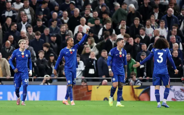 Chelsea's Joao Pedro celebrates scoring their first goal