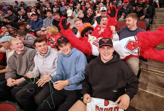 Benny the Bull and Ireland's squad