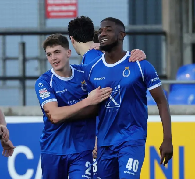 Junior celebrating his goal