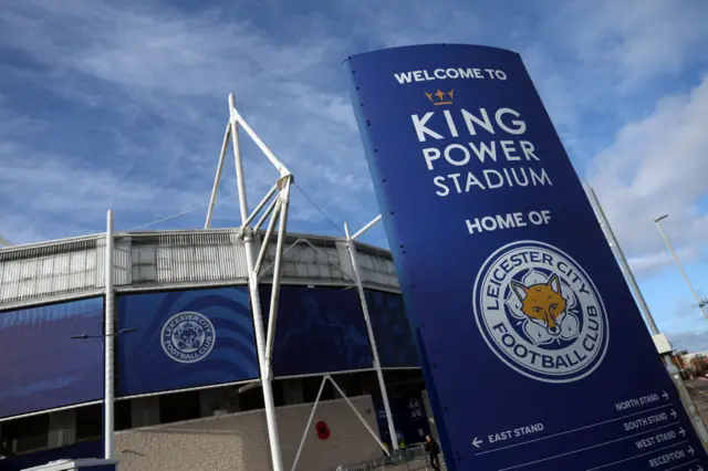 Exterior of Leicester City stadium