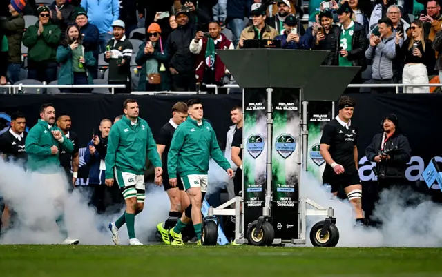 Tadhg Beirne walks onto the pitch