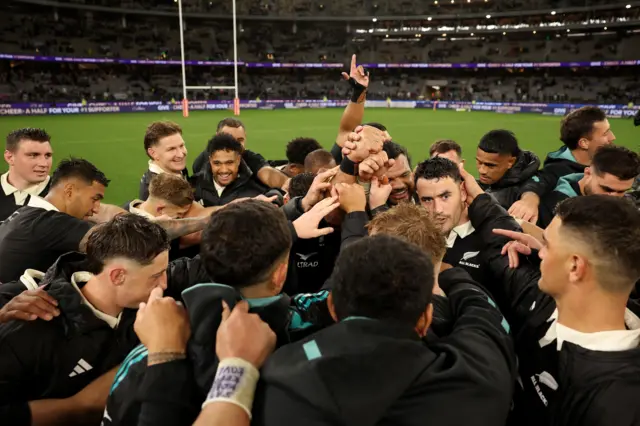 All Black players celebrate