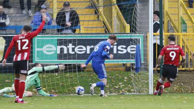 Jayden Wareham scores for Exeter