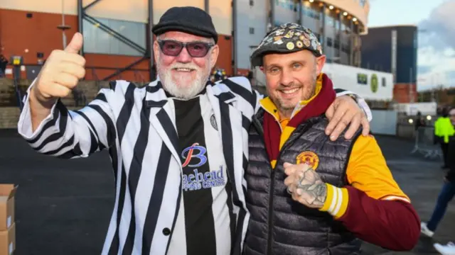 St Mirren and Motherwell fans