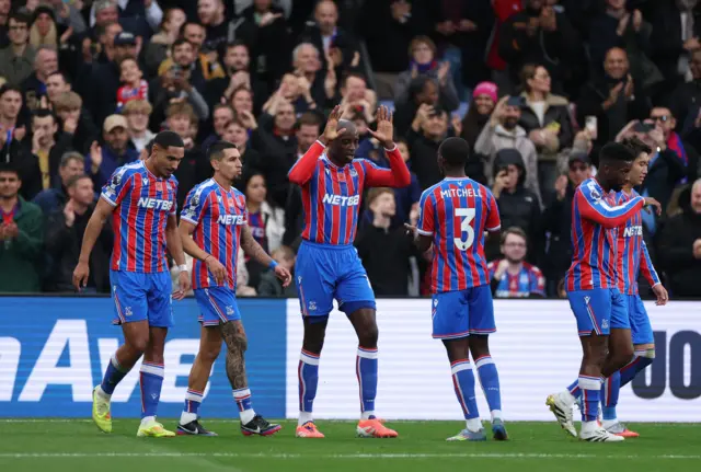 Jean-Philippe Mateta celebrates