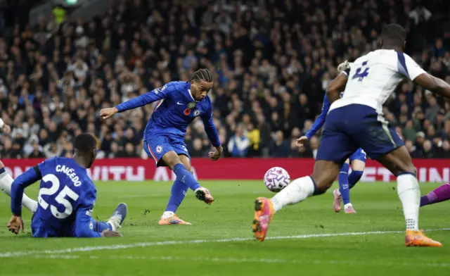 Chelsea's Joao Pedro scores their first goal