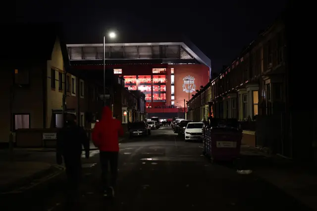 Anfield between the houses