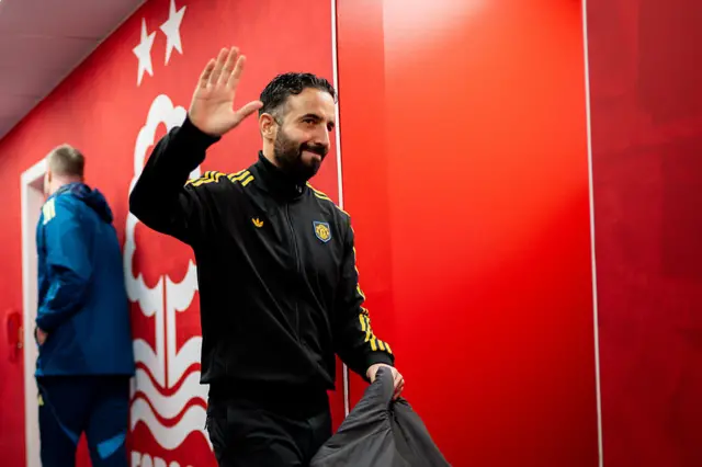 Manager Ruben Amorim of Manchester United arrives ahead of the Premier League match between Nottingham Forest and Manchester United at City Ground on November 01, 2025 in Nottingham, England.