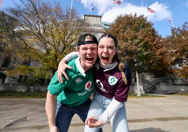 Ireland fans at the game