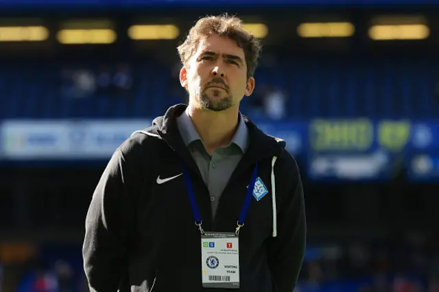 Jocelyn Precheur, Manager of London City Lionesses, looks on