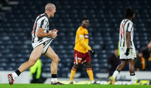 St Mirren's Alex Gogic celebrates