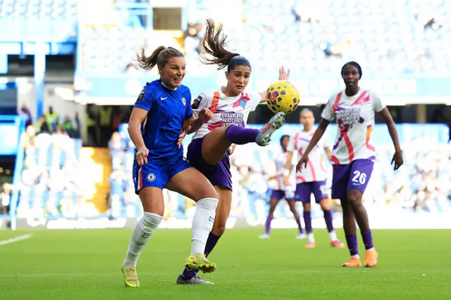 Freya Godfrey of London City Lionesses battles for possession
